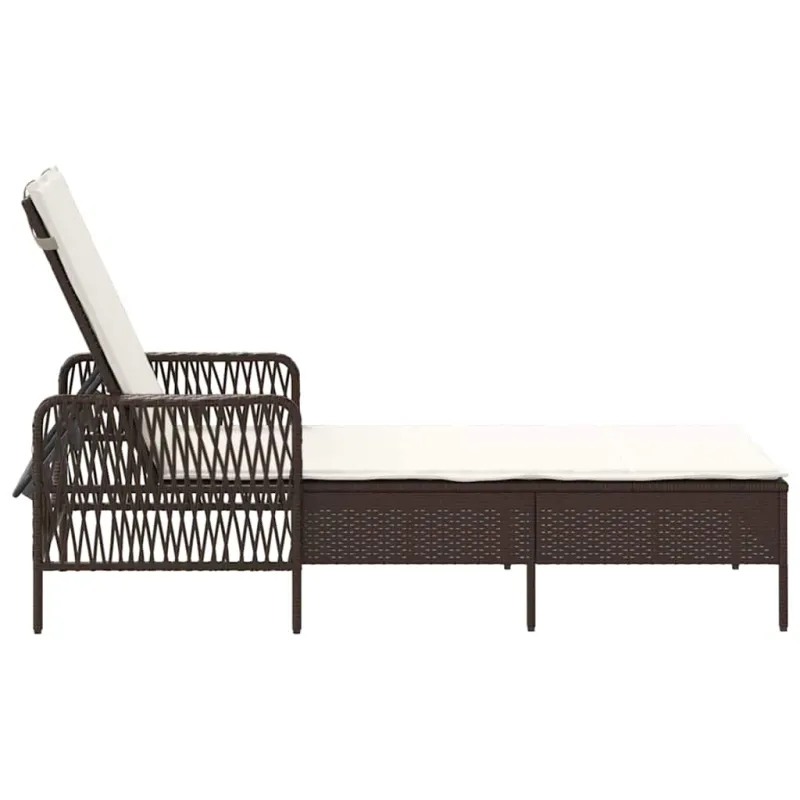 Saulės gultas Ruda ir Kremavimo Balta 55 x 200 x 92 cm