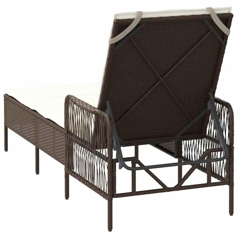 Saulės gultas Ruda ir Kremavimo Balta 55 x 200 x 92 cm