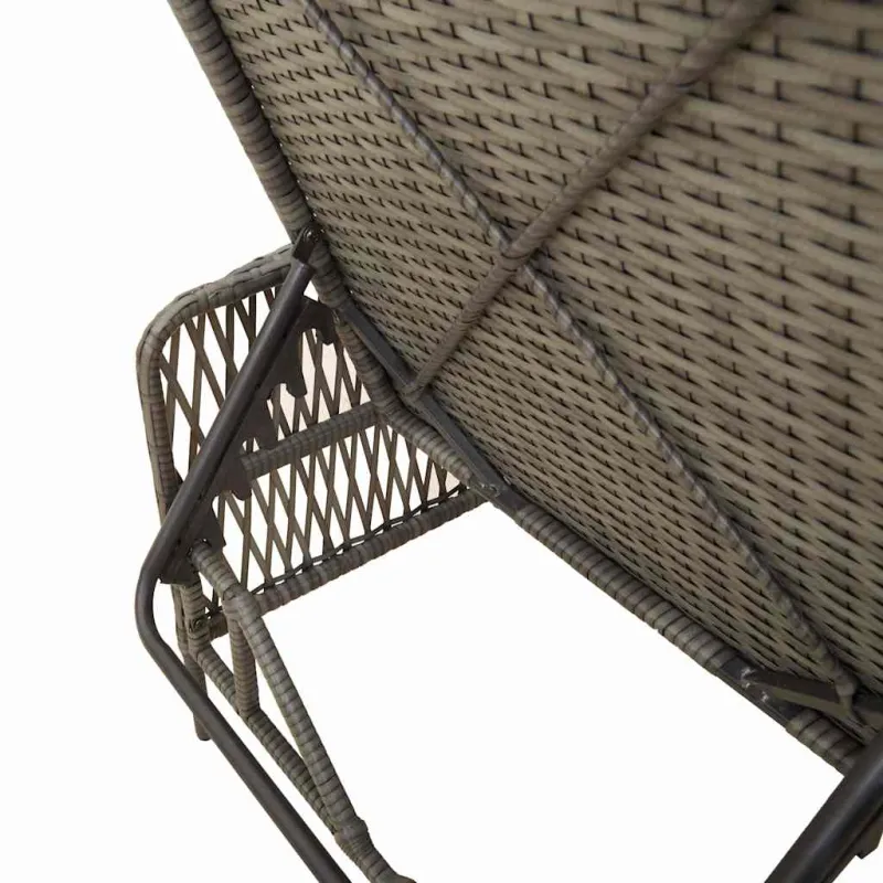 Saulės gultas 3 pcs Pilka ir tamsiai pilka 55 x 200 x 92 cm