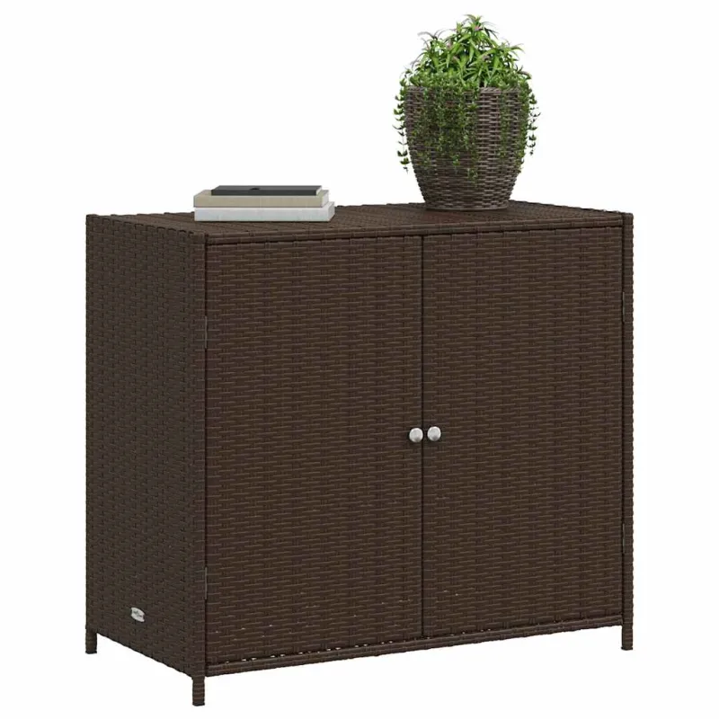 Sodo spintelė daiktams, ruda, 83x45x76cm, poliratanas