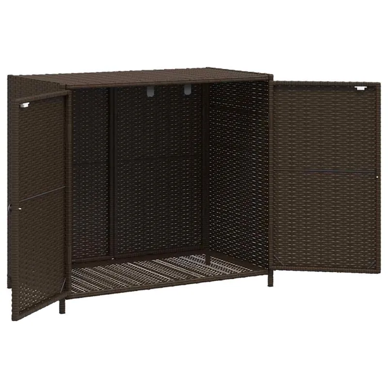 Sodo spintelė daiktams, ruda, 83x45x76cm, poliratanas