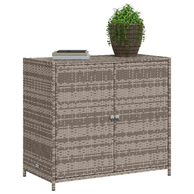 Sodo spintelė daiktams, pilka, 83x45x76cm, poliratanas