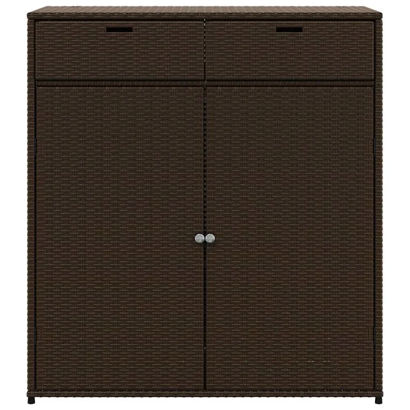 Sodo spintelė daiktams, ruda, 105x55x113cm, poliratanas