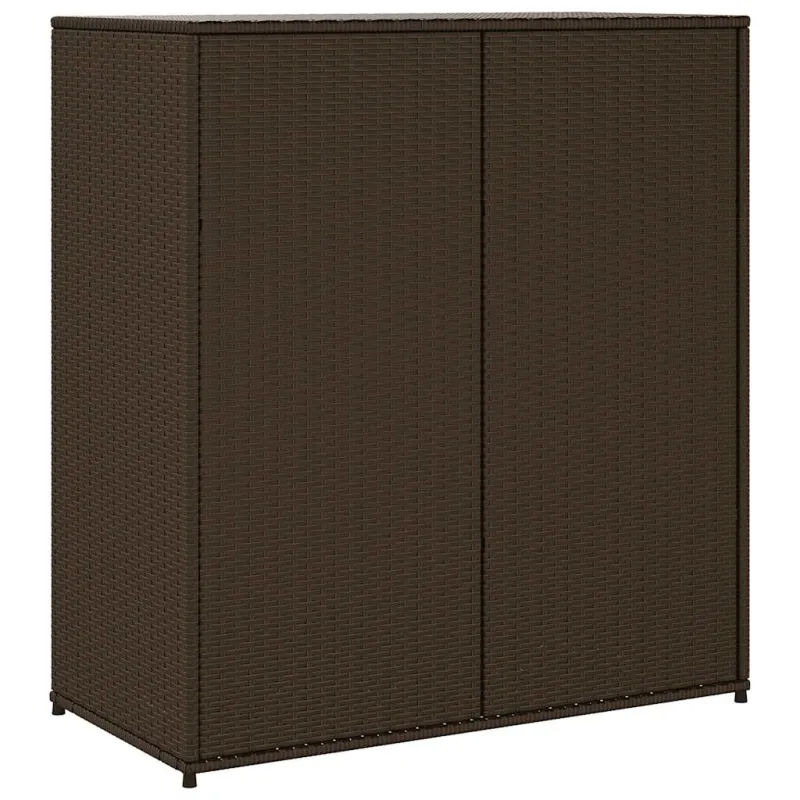Sodo spintelė daiktams, ruda, 105x55x113cm, poliratanas