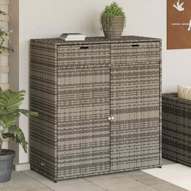 Sodo spintelė daiktams, pilka, 105x55x113cm, poliratanas