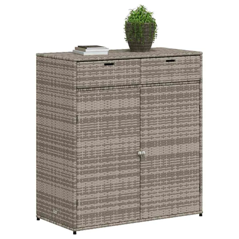 Sodo spintelė daiktams, pilka, 105x55x113cm, poliratanas