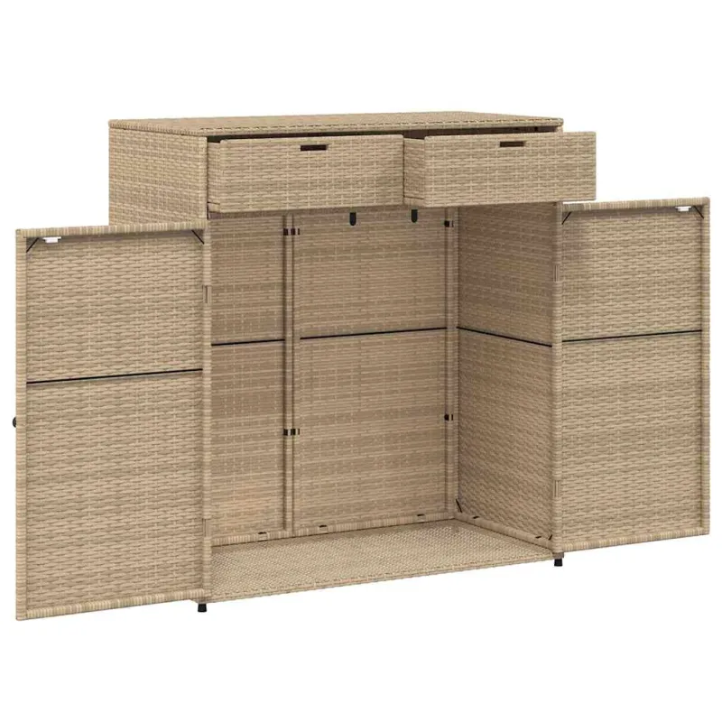 Sodo spintelė daiktams, pilka, 105x55x113cm, poliratanas