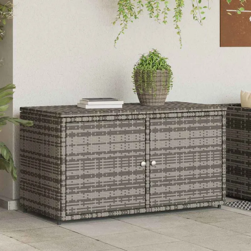 Sodo spintelė daiktams, pilka, 110x55x60,5cm, poliratanas