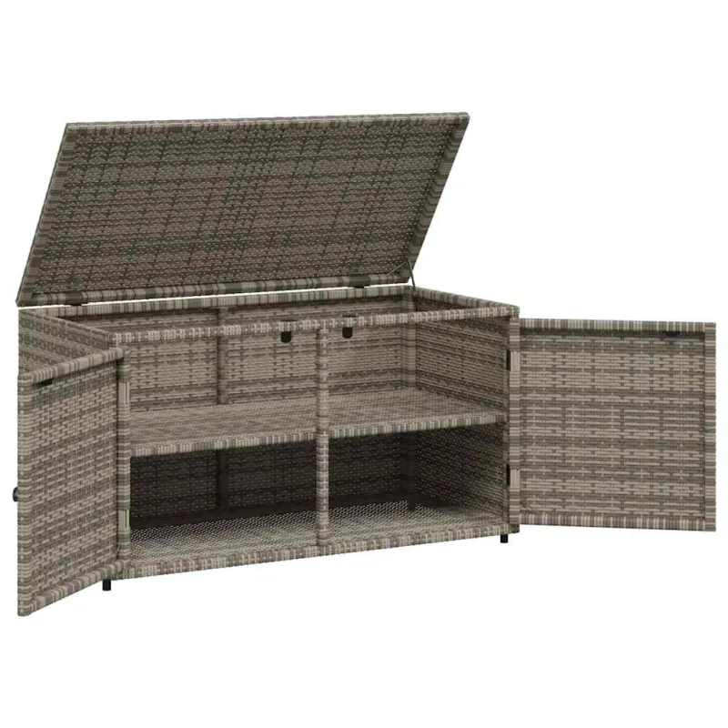 Sodo spintelė daiktams, pilka, 110x55x60,5cm, poliratanas