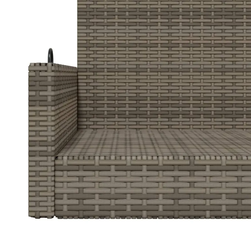 Sūpynės-suoliukas, pilkos spalvos, 119x56x48cm, poliratanas
