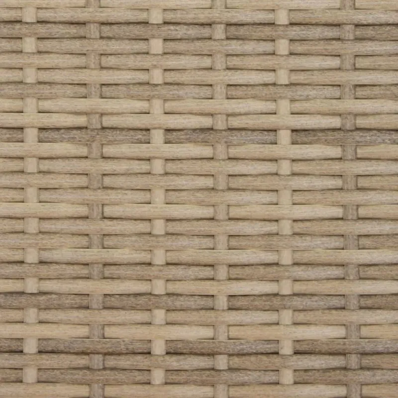 Dvivietė sodo sofa su skliautu/taburetėmis, smėlio, poliratanas