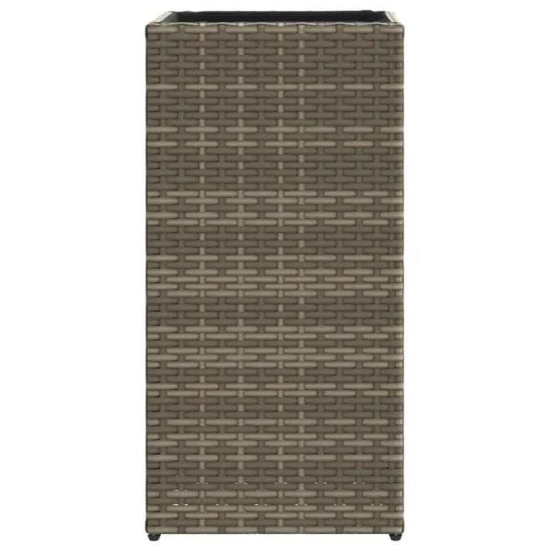 Sodo lovelis, pilkos spalvos, 30x30x60cm, poliratanas