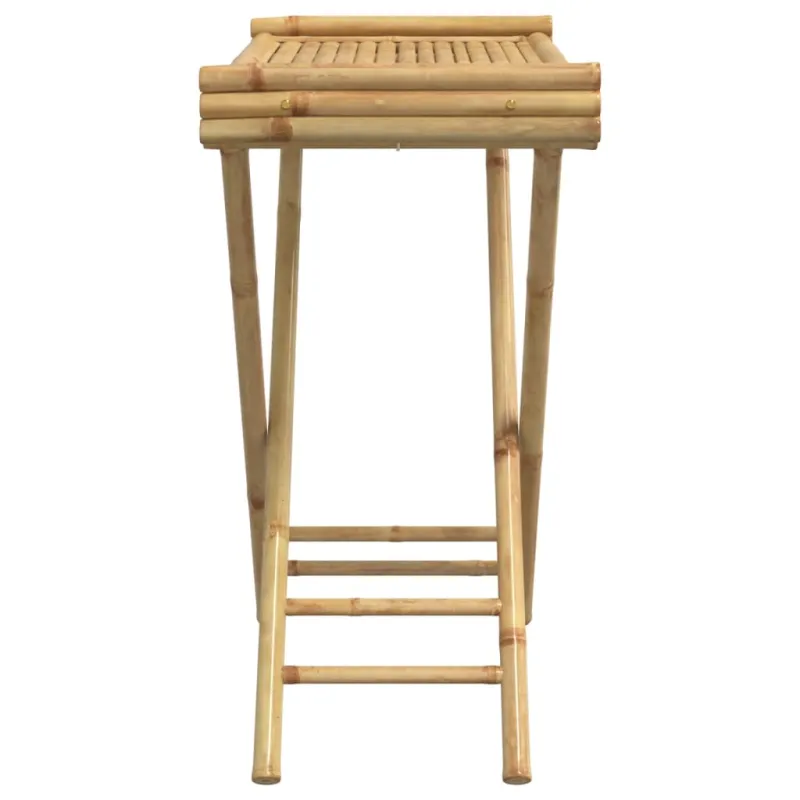 Sulankstomas padėklas-staliukas, 70,5x42,5x80cm, bambukas
