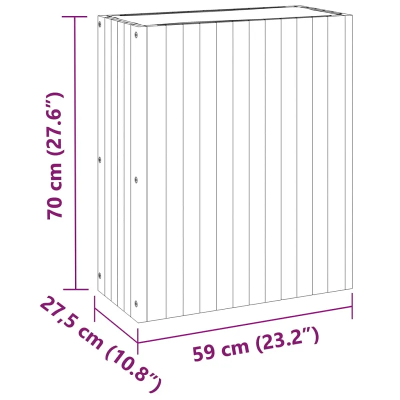 Sodo lovelis, 59x27,5x70cm, akacijos medienos masyvas