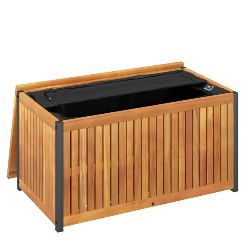 Lauko dėžė pagalvėlėms, 85x45x45/53cm, akacijos masyvas/plienas