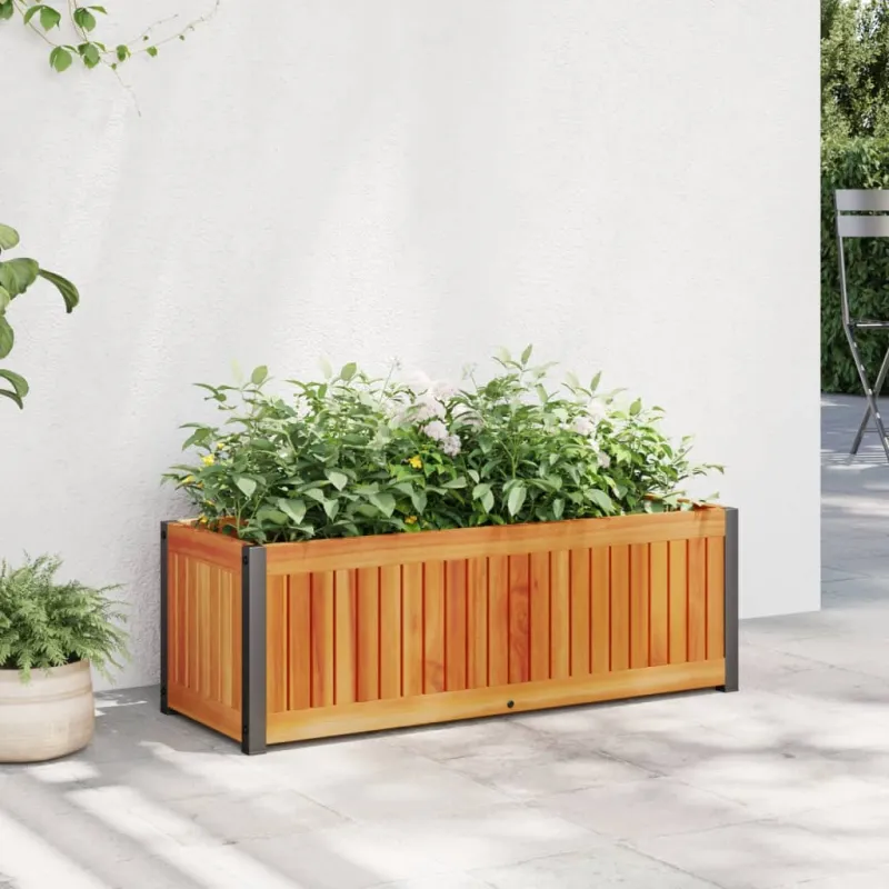 Sodo lovelis, 80x30x27,5cm, akacijos medienos masyvas/plienas