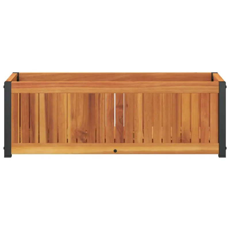Sodo lovelis, 80x30x27,5cm, akacijos medienos masyvas/plienas