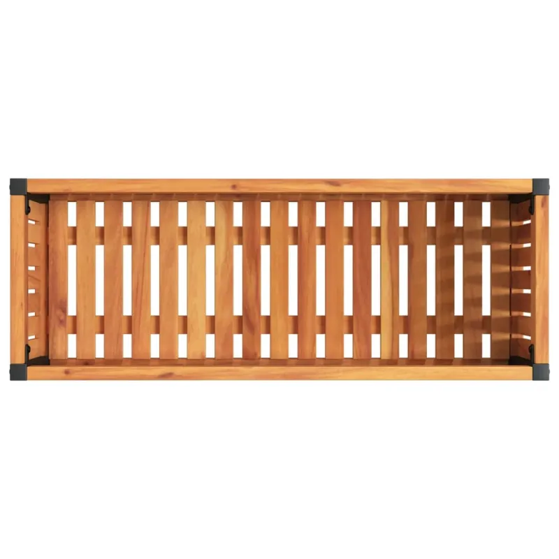 Sodo lovelis, 80x30x27,5cm, akacijos medienos masyvas/plienas