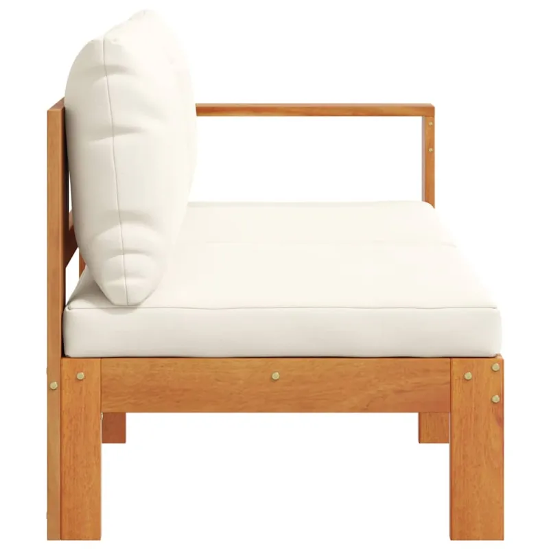 Dvivietė sodo sofa su 1 porankiu, akacijos medienos masyvas