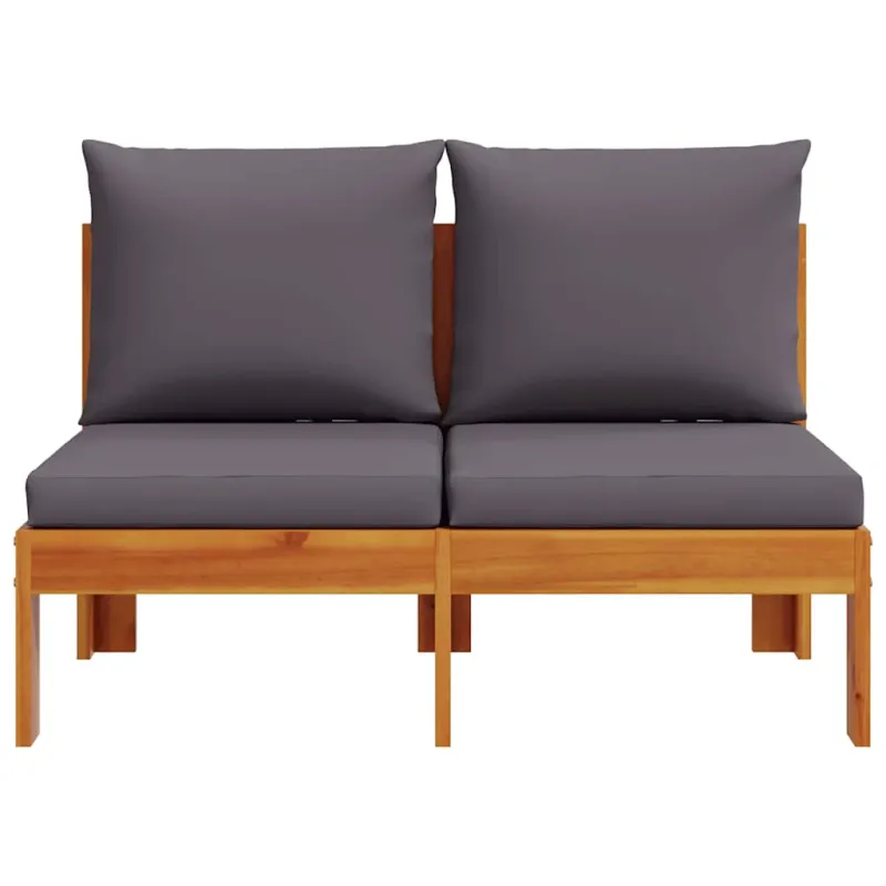 Dvivietė sodo sofa su pagalvėlėmis, akacijos medienos masyvas