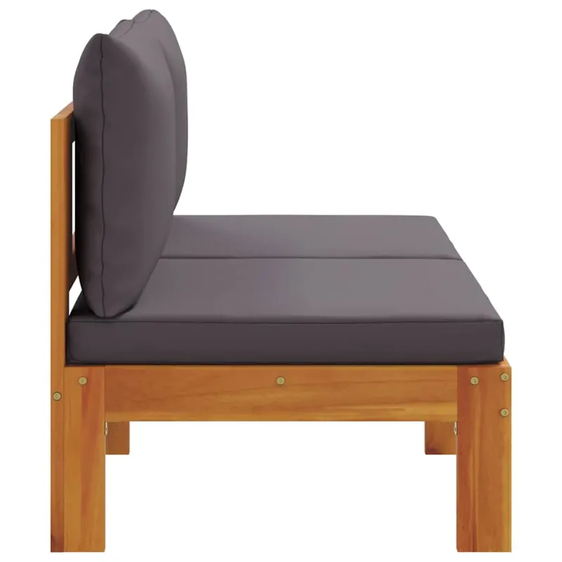 Dvivietė sodo sofa su pagalvėlėmis, akacijos medienos masyvas
