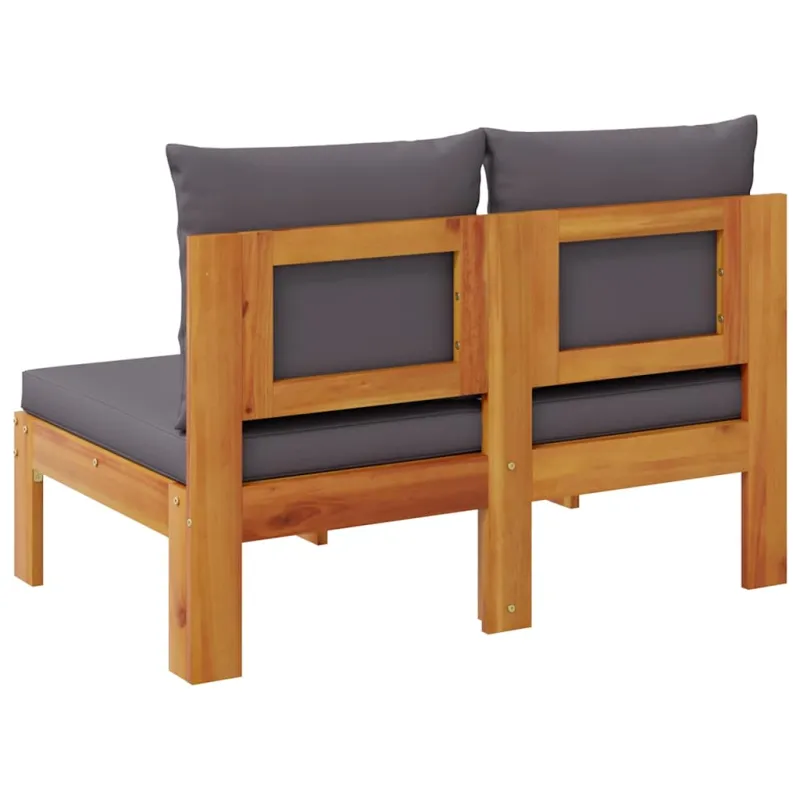 Dvivietė sodo sofa su pagalvėlėmis, akacijos medienos masyvas