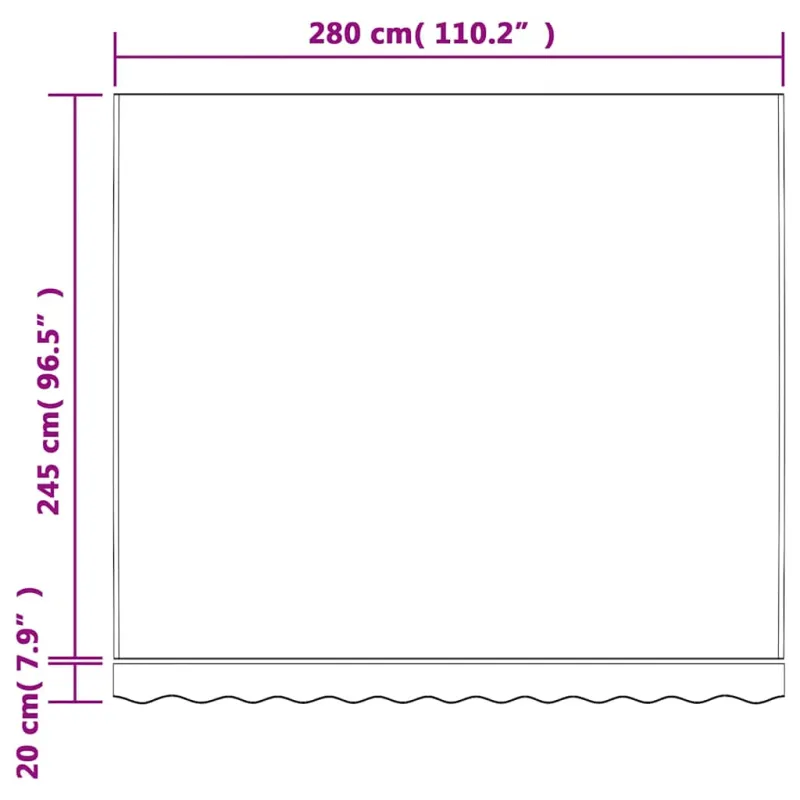Pakaitinis audinys markizei, įvairių spalvų, 3x2,5m, dryžuotas