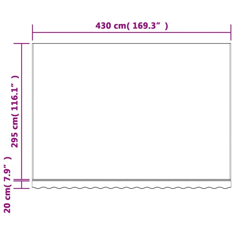 Pakaitinis audinys markizei, įvairių spalvų, 4,5x3m, dryžuotas