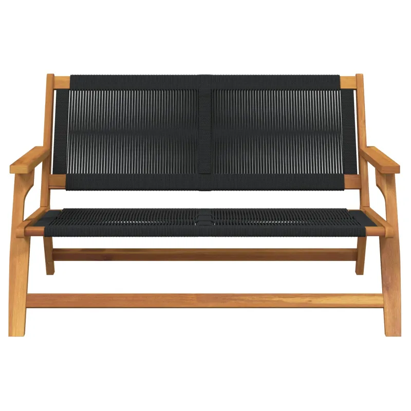 Sodo baldai Juoda 122 x 78 x 73 cm Kietos akacijos mediena