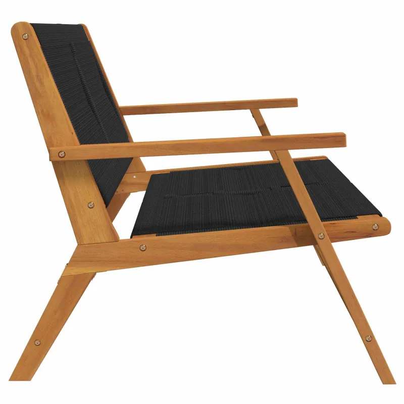 Sodo baldai Juoda 122 x 78 x 73 cm Kietos akacijos mediena