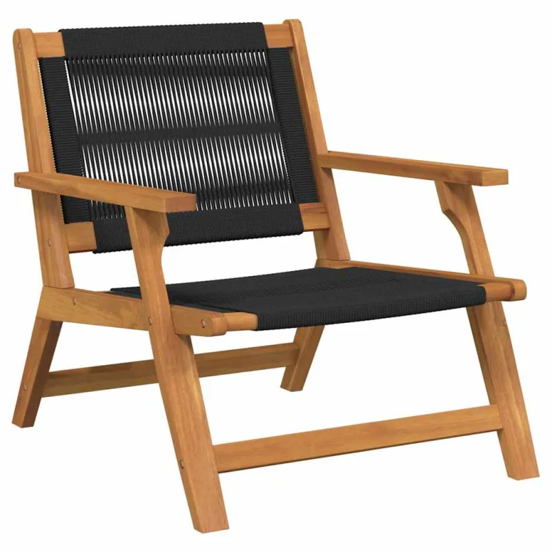 Sodo baldai 2 pcs Juoda 67 x 76 x 73 cm Kietos akacijos mediena
