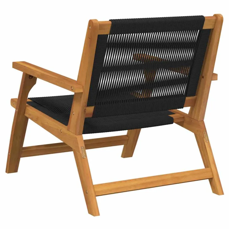 Sodo baldai 2 pcs Juoda 67 x 76 x 73 cm Kietos akacijos mediena