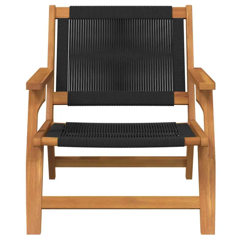 Sodo baldai 2 pcs Juoda 67 x 76 x 73 cm Kietos akacijos mediena
