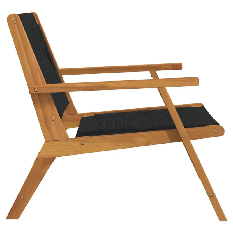 Sodo baldai 2 pcs Juoda 67 x 76 x 73 cm Kietos akacijos mediena