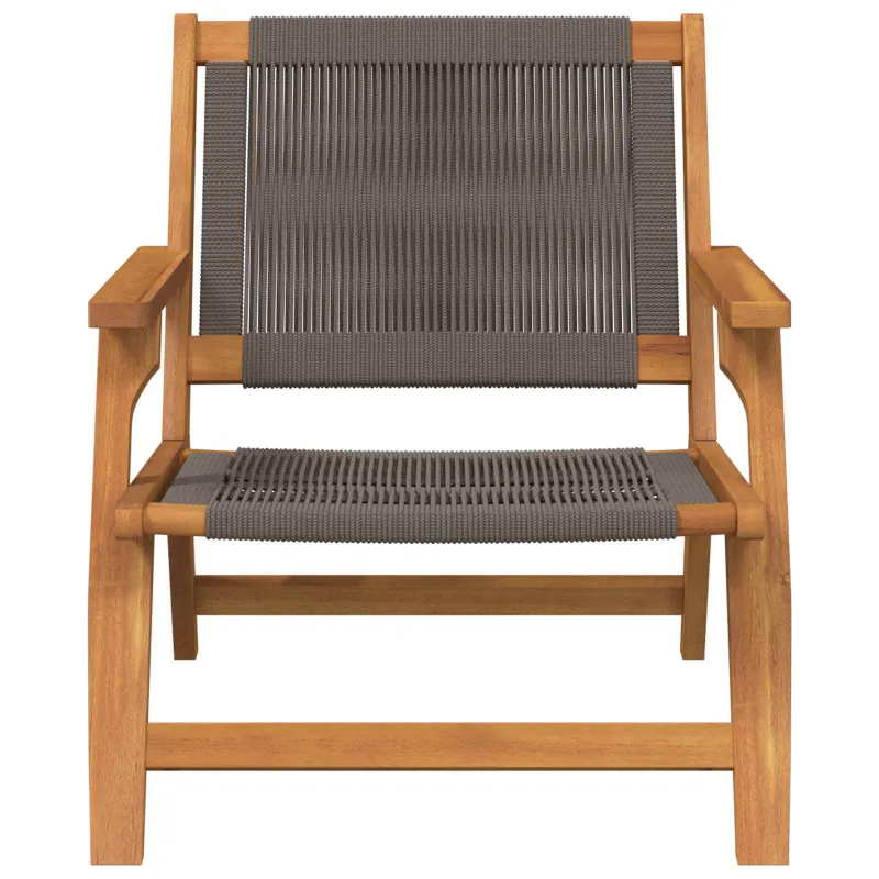 Sodo baldai 2 pcs Pilka 67 x 78 x 73 cm Kietos akacijos mediena