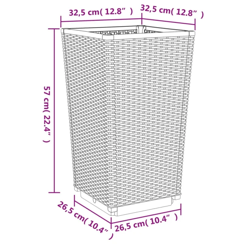 Sodo loveliai, 2vnt., juodos spalvos, 32,5x32,5x57cm, PP