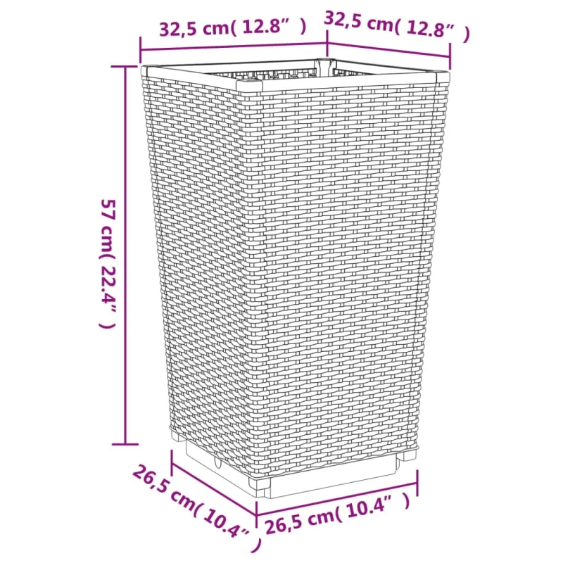 Sodo loveliai, 2vnt., baltos spalvos, 32,5x32,5x57cm, PP