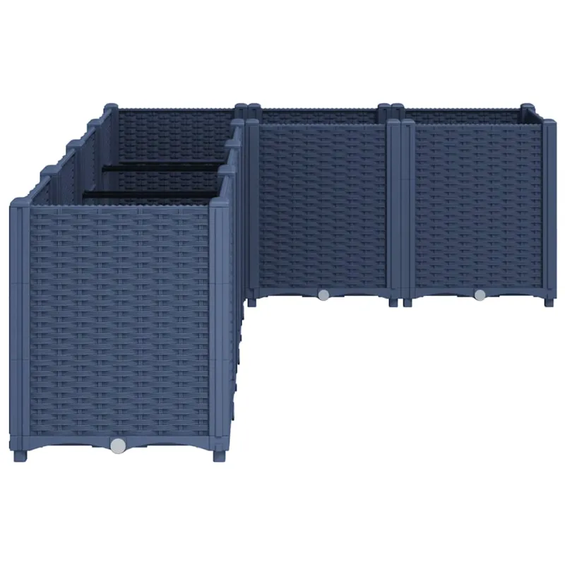 Sodo lovelis, melsvai pilkos spalvos, 160x120x53cm, PP