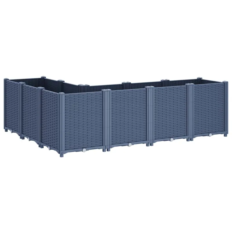 Sodo lovelis, melsvai pilkos spalvos, 160x120x53cm, PP