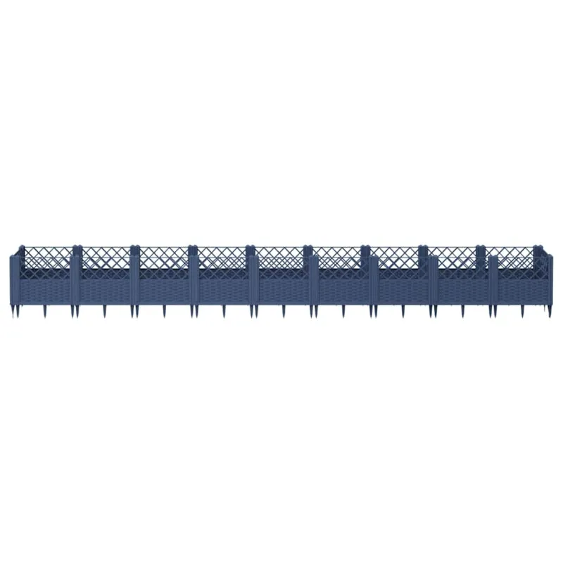 Sodo lovelis su kuoliukais, mėlyna pilkas, 363,5x43,5x43,5cm, PP