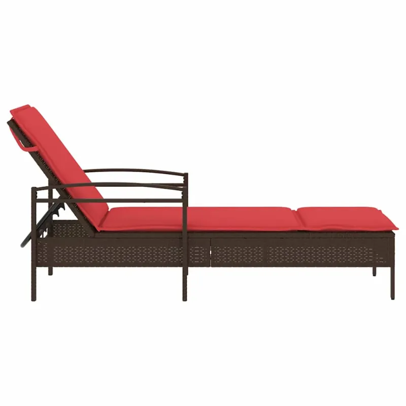 Saulės gultas | su pagalve Ruda 63 x 200 x 81 cm poliratanas