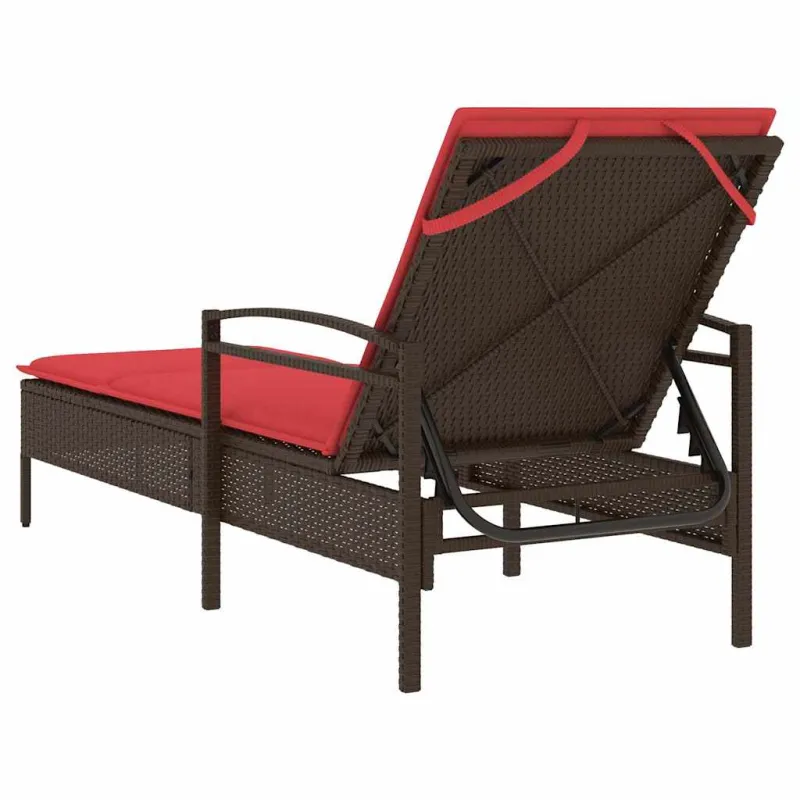 Saulės gultas | su pagalve Ruda 63 x 200 x 81 cm poliratanas