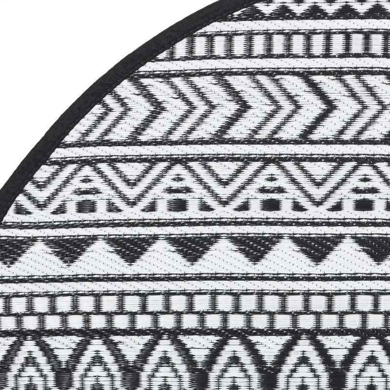 Lauko kilimas, ARAKIL juodos spalvos, 160cm skersmens, PP