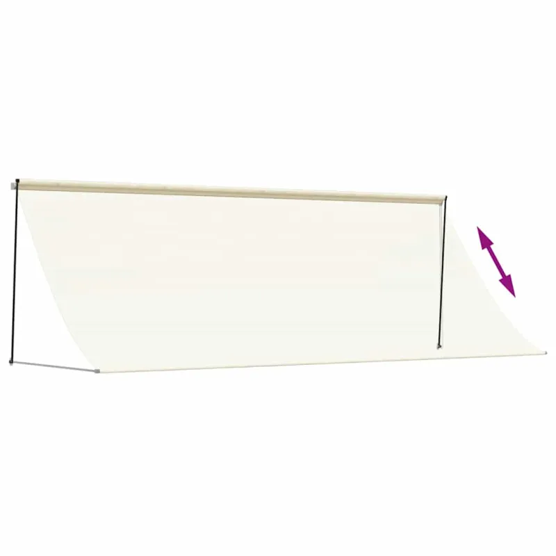 Ištraukiama markizė, kreminė, 350x150cm, audinys ir plienas