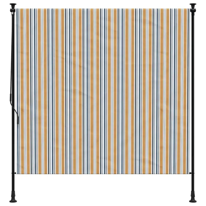 Lauko roletas, geltonas/baltas, 150x270cm, audinys ir plienas