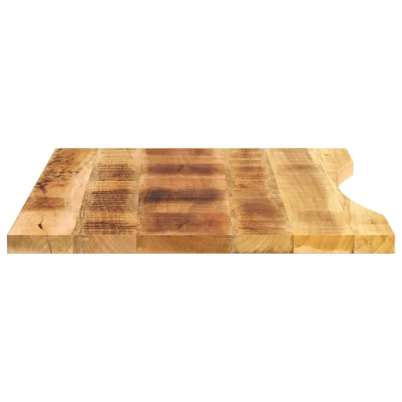 stalviršis su išlenkta 80x50x2,5 cm medžio masyvo grubus mango