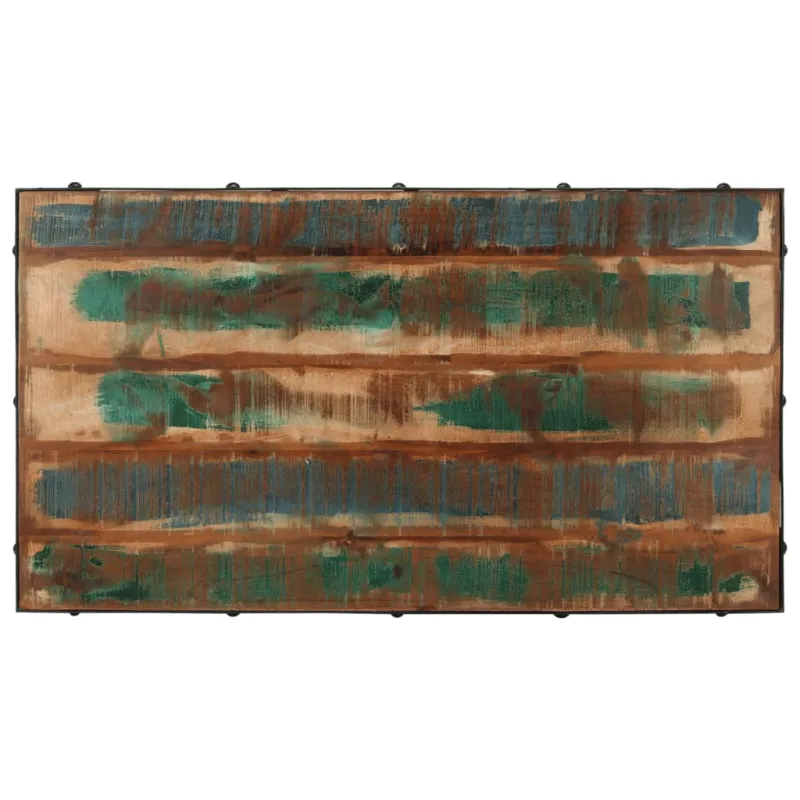 Kavos staliukas su ratukais, 100x55x26cm, perdirbta mediena
