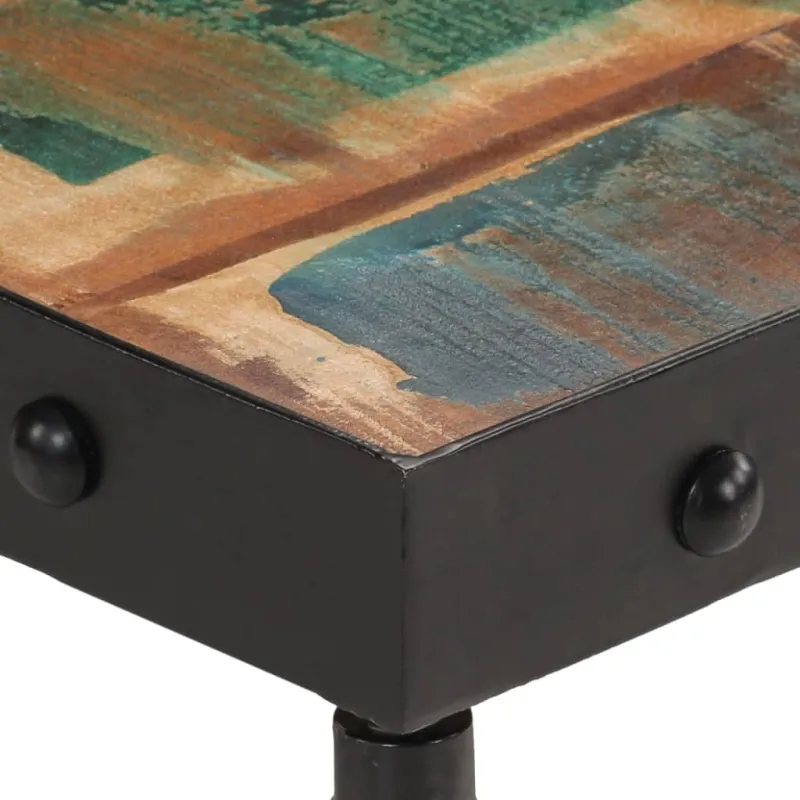 Kavos staliukas su ratukais, 100x55x26cm, perdirbta mediena