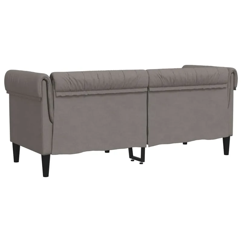 Dvivietė chesterfield sofa, taupe spalvos, audinys