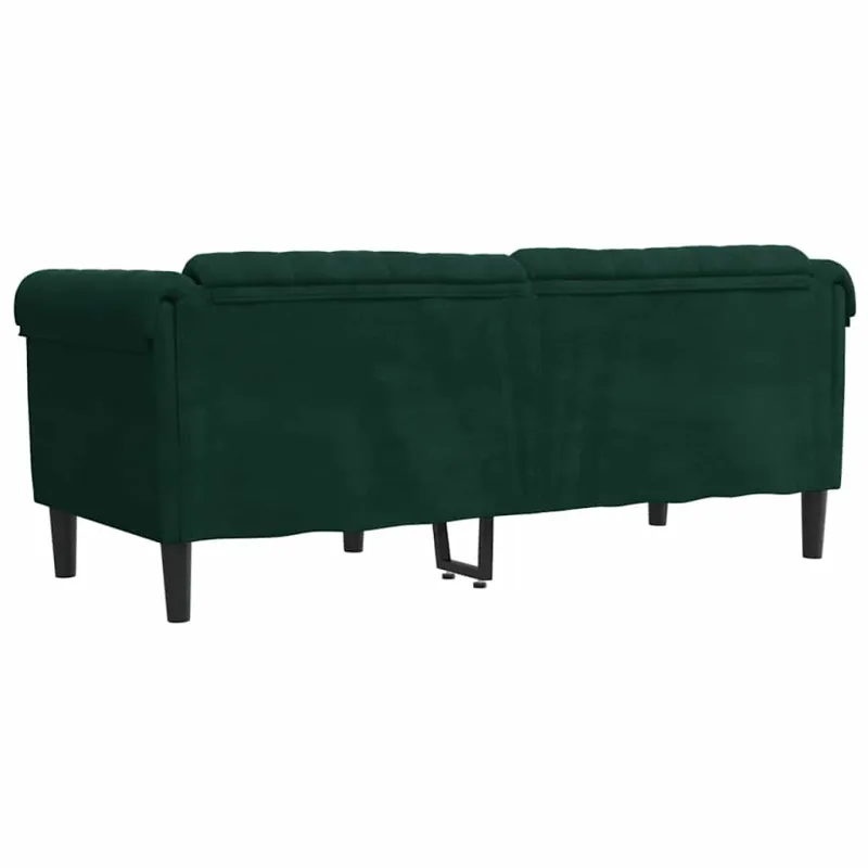 Dvivietė sofa, tamsiai žalios spalvos, aksomas